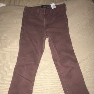 Maroon Hollister skinny jeans!